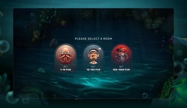 King of Ocean official room selection screen